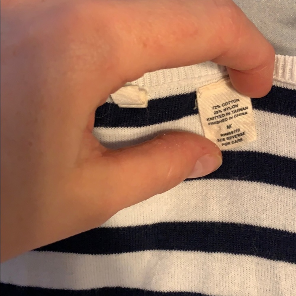 Striped sweater with fun shoulder bow - Picture 2 of 5